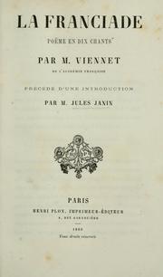 Cover of: La Franciade: poëme en dix chants