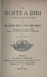 Cover of: La boite à bibi: vaudeville en trois actes