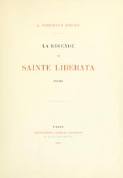 La légende de Sainte Liberata, poème by André-Ferdinand Hérold‏