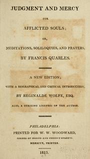 Cover of: Judgment and mercy for afflicted souls by Francis Quarles