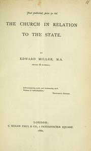 Just published .. by Miller, Edward