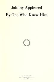 Cover of: Johnny Appleseed by one who knew him. by W. M. Glines
