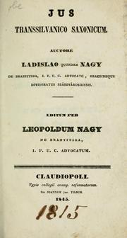 Cover of: Jus Transilvanico Saxonicum by László branyicskai Magy