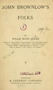 Cover of: John Brownlow's folks