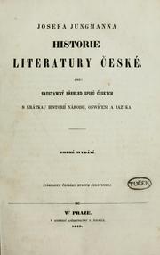Cover of: Josefa Jungmanna Historie literatury ceské by Josef Jakub Jungmann