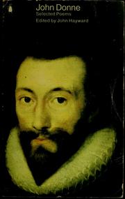 Cover of: John Donne, a selection of his poetry