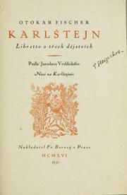 Cover of: Karltejn: libretto o tech djstvích.