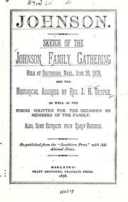 Cover of: Johnson, sketch of the Johnson family gathering by J. H. Temple