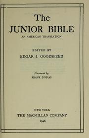 Cover of: The junior Bible: an American translation