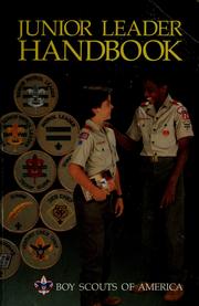Cover of: Junior leader handbook by Boy Scouts of America.