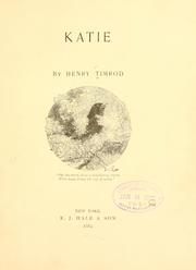 Cover of: Katie by Henry Timrod