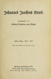 Cover of: Johannes Janssens Briefe by Janssen, Johannes
