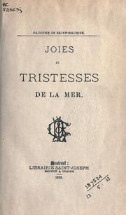 Joies et tristesses de la mer by Narcisse Henri Edouard Faucher de Saint-Maurice