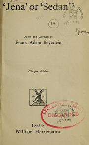 Cover of: 'Jena' or 'Sedan'?