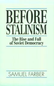 Cover of: Before Stalinism by Samuel Farber