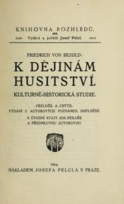 Cover of: K djinám husitství: kulturn-historická studie