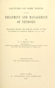 Cover of: Lectures on some points in the treatment and management of neuroses
