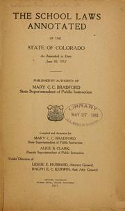 Cover of: The school laws by Colorado