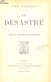 Cover of: Le désastre by Paul Margueritte