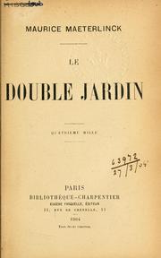 Cover of: Le double jardin.