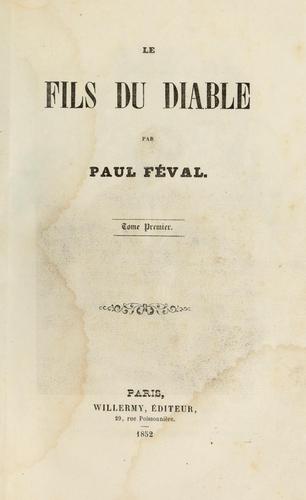 Le fils du diable by Paul Féval