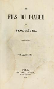 Cover of: Le fils du diable by Paul Féval