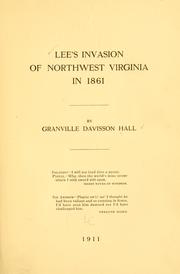 Cover of: Lee's invasion of northwest Virginia in 1861