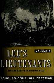 Cover of: Lee's lieutenants: a study in command