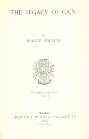 Cover of: The legacy of Cain by Wilkie Collins