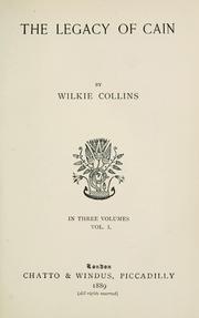 Cover of: The legacy of Cain by Wilkie Collins