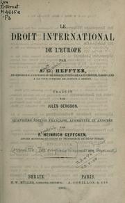 Cover of: droit international de l'Europe