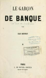 Cover of: Le garçon de banque