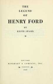 Cover of: The legend of Henry Ford