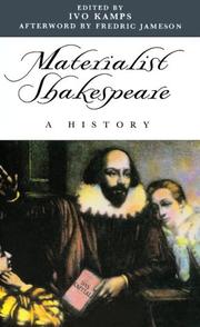 Cover of: Materialist Shakespeare by Ivo Kamps