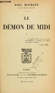 Cover of: démon de midi.