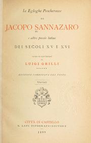 Cover of: Le egloghe pescherecce di Jacopo Sannazaro by Jacopo Sannazaro, Jacopo Sannazaro