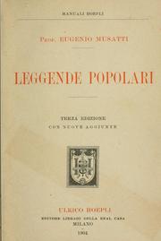 Cover of: Leggende popolari