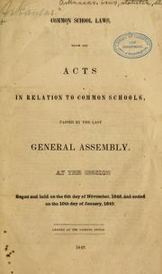 Common school laws by Arkansas