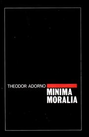 Cover of: Minima Moralia by Theodor W. Adorno