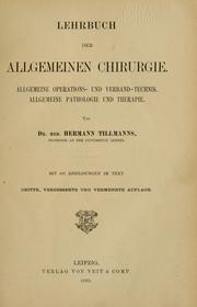 Cover of: Lehrbuch der allgemeinen und speciellen Chirurgie: einschliesslich der modernen Operations- und Verbandlehre