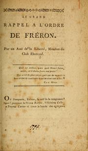 Cover of: Le grand rappel à l'ordre de Fréron by E. Philipp, E. Philipp