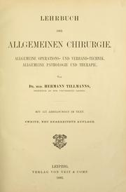 Cover of: Lehrbuch der allgemeinen und speciellen Chirurgie.