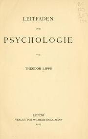 Cover of: Leitfaden der Psychologie