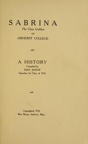 Cover of: Sabrina: The Class Goddess of Amherst College