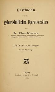 Cover of: Leitfaden für den geburtshilflichen operationskurs