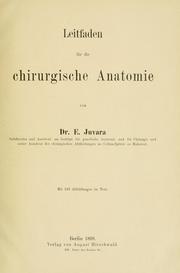 Cover of: Leitfaden für die chirurgische Anatomie by Ernest Juvara