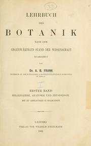 Cover of: Lehrbuch der Botanik by Albert Bernhard Frank