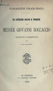 Cover of: Le lettere edite e inedite by Giovanni Boccaccio