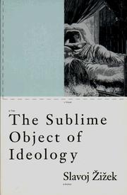 Cover of: The sublime object of ideology