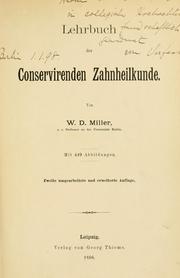 Cover of: Lehrbuch der conservirenden Zahnheilkunde